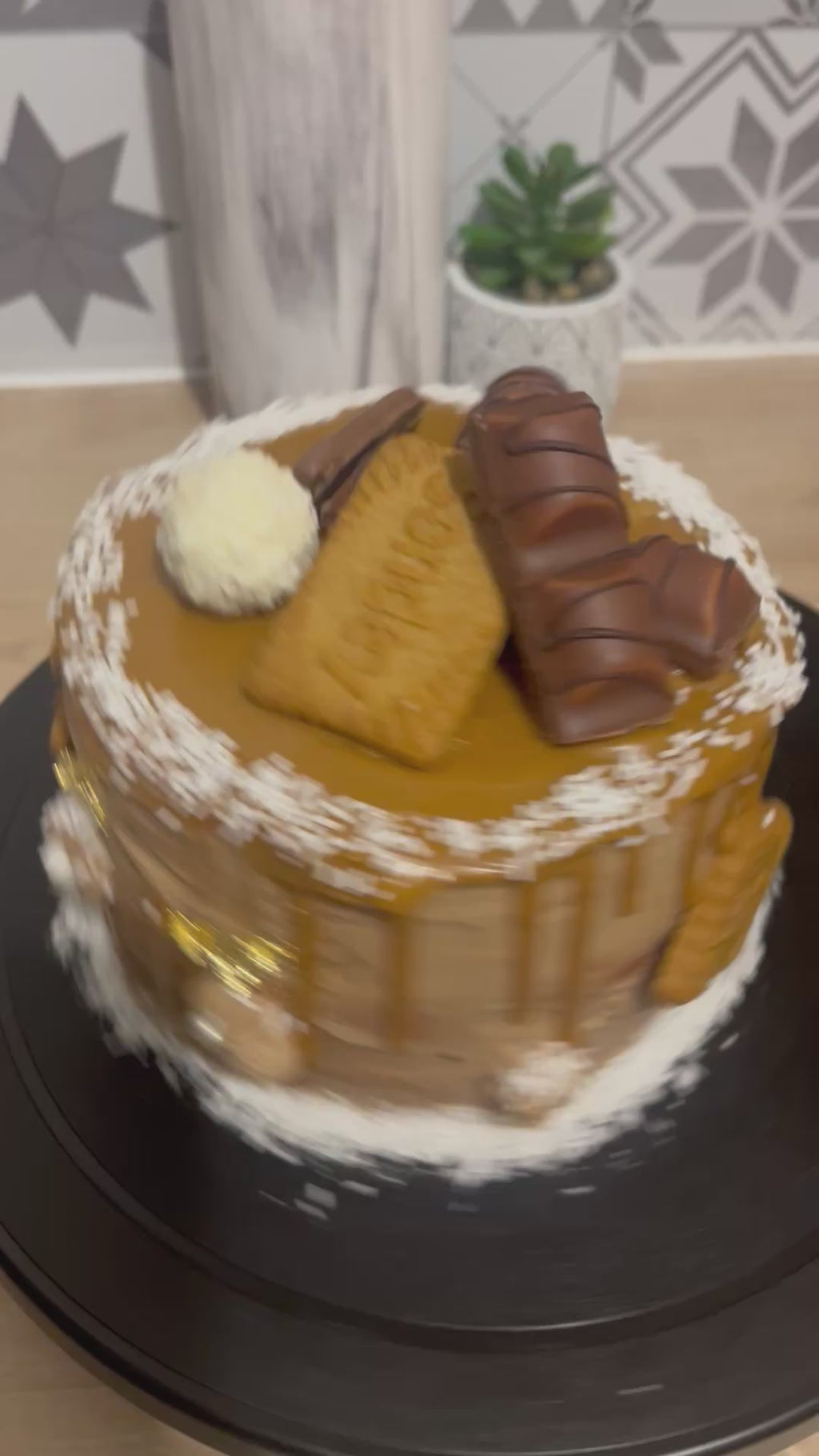 layer cake ganache chocolat avec nappage speculoos